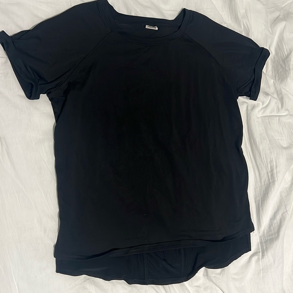 Black Athletic Short Sleeve Top